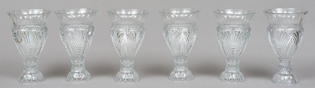 Collection of 6 Vintage Crystal Vases (1 of 6)