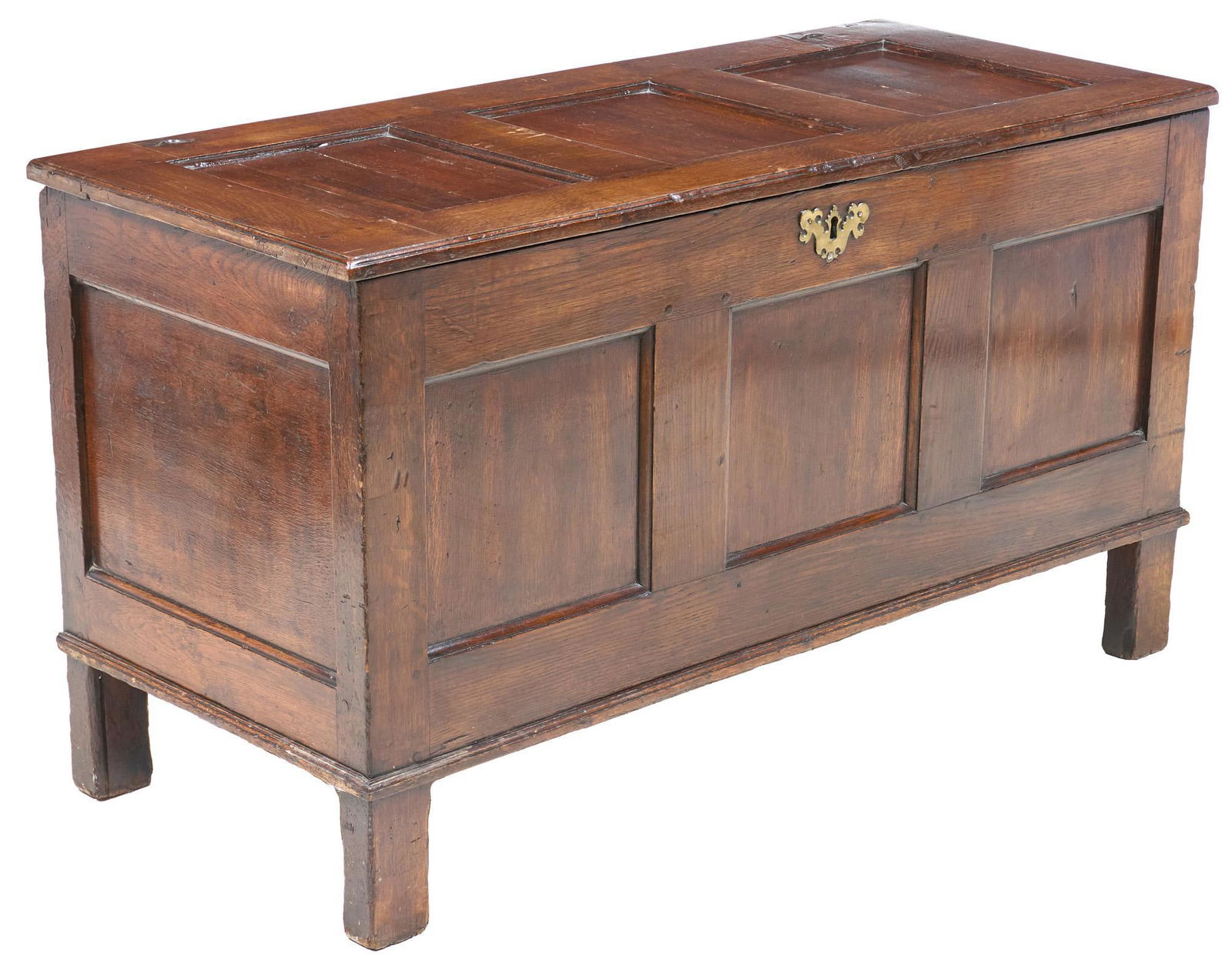 19th C. Paneled Oak Chest (1 of 6)