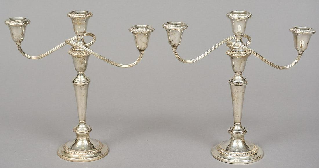 Pair of Gorham Sterling Three-Light Candelabra (1 of 6)