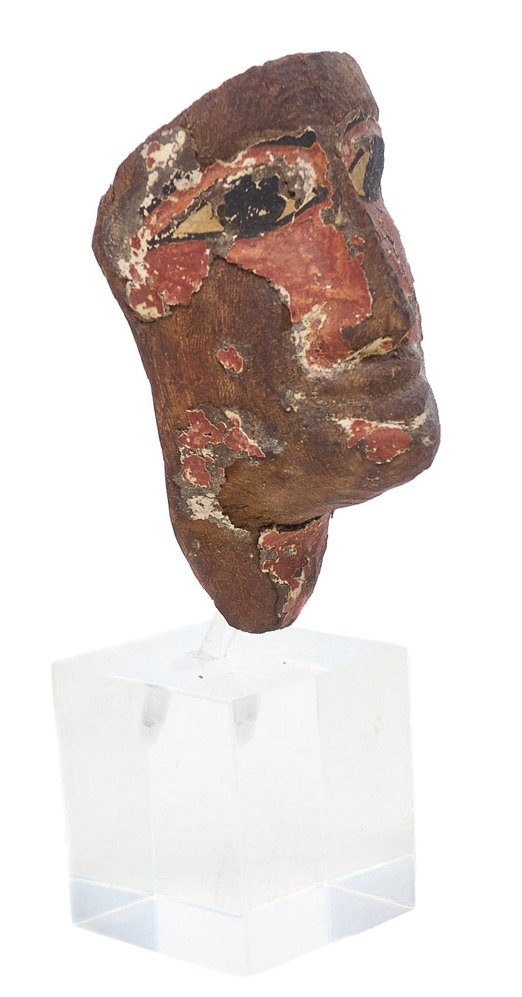 Wooden Egyptian Death Mask (1 of 4)