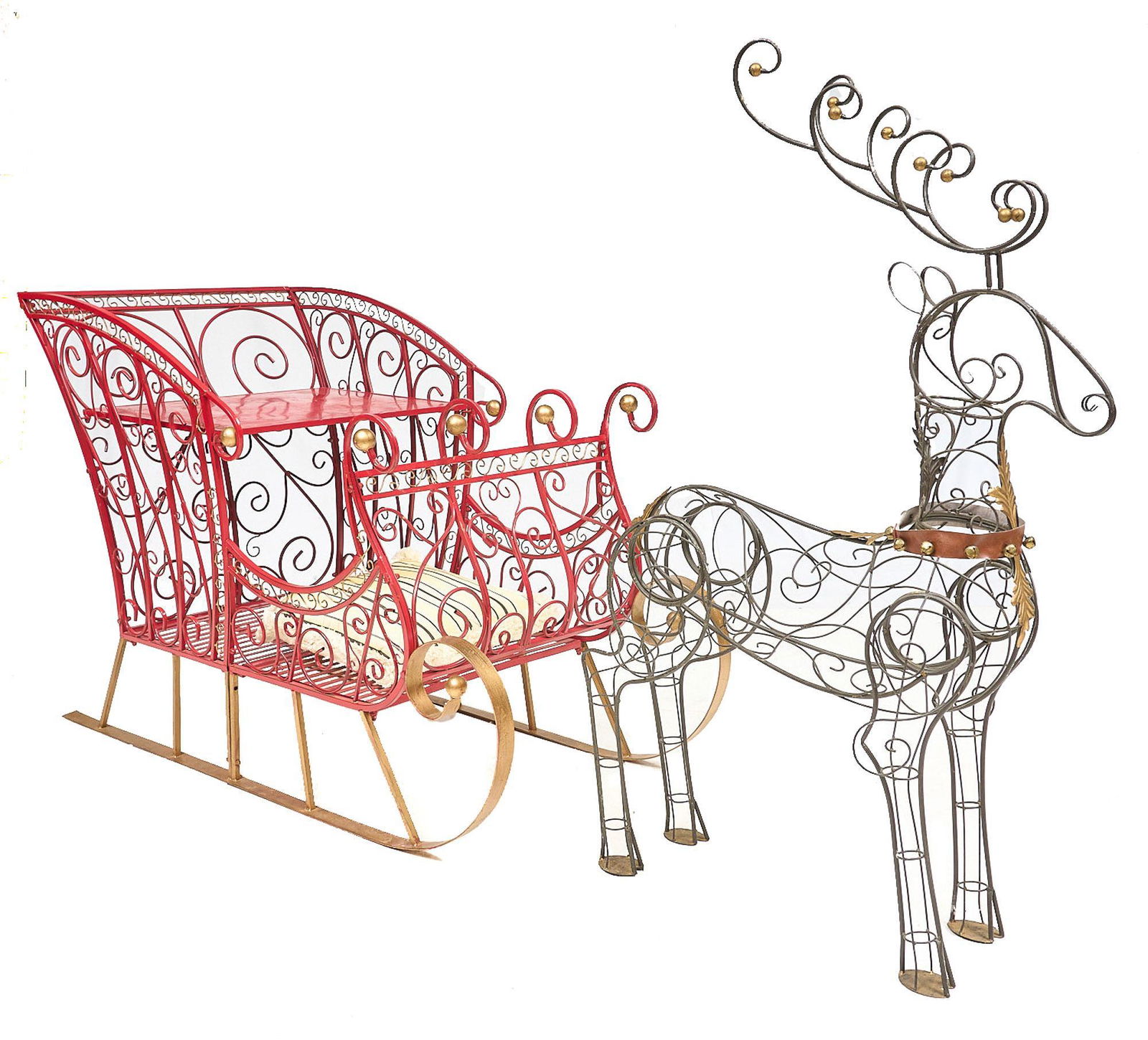 Santa Claus Sled and Reindeer Christmas Lawn Ornament (1 of 6)