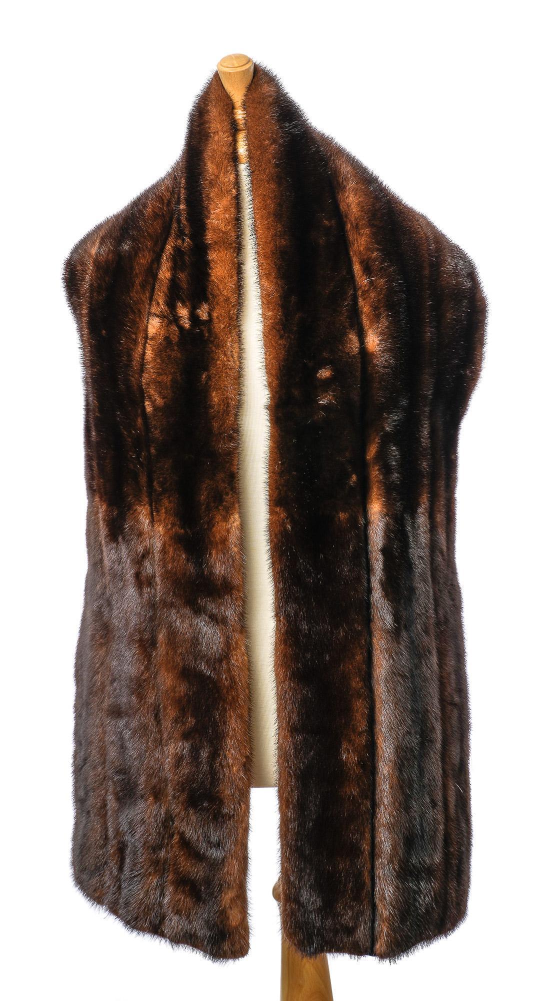 William Rosendorf Brown Mink Fur Shawl Wrap (1 of 6)