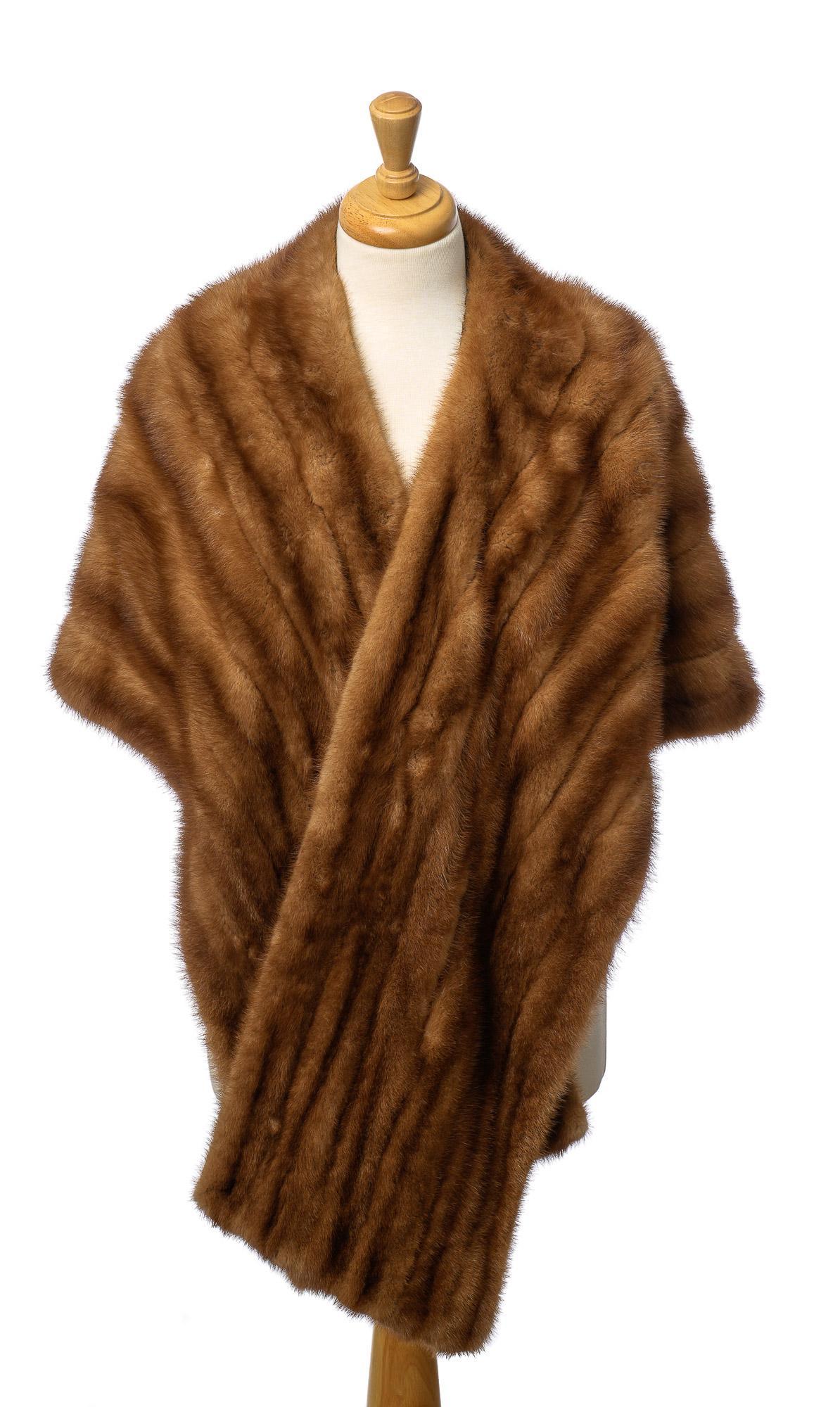 Bifano's Dark Dawn Mink Fur Shoulder Wrap (1 of 5)