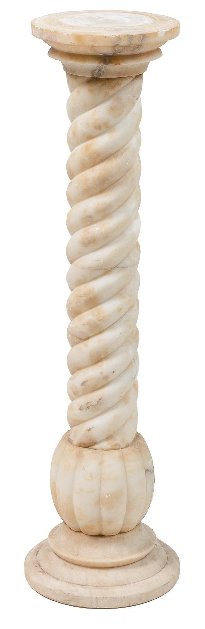 Alabaster Twist Pedestal (1 of 3)