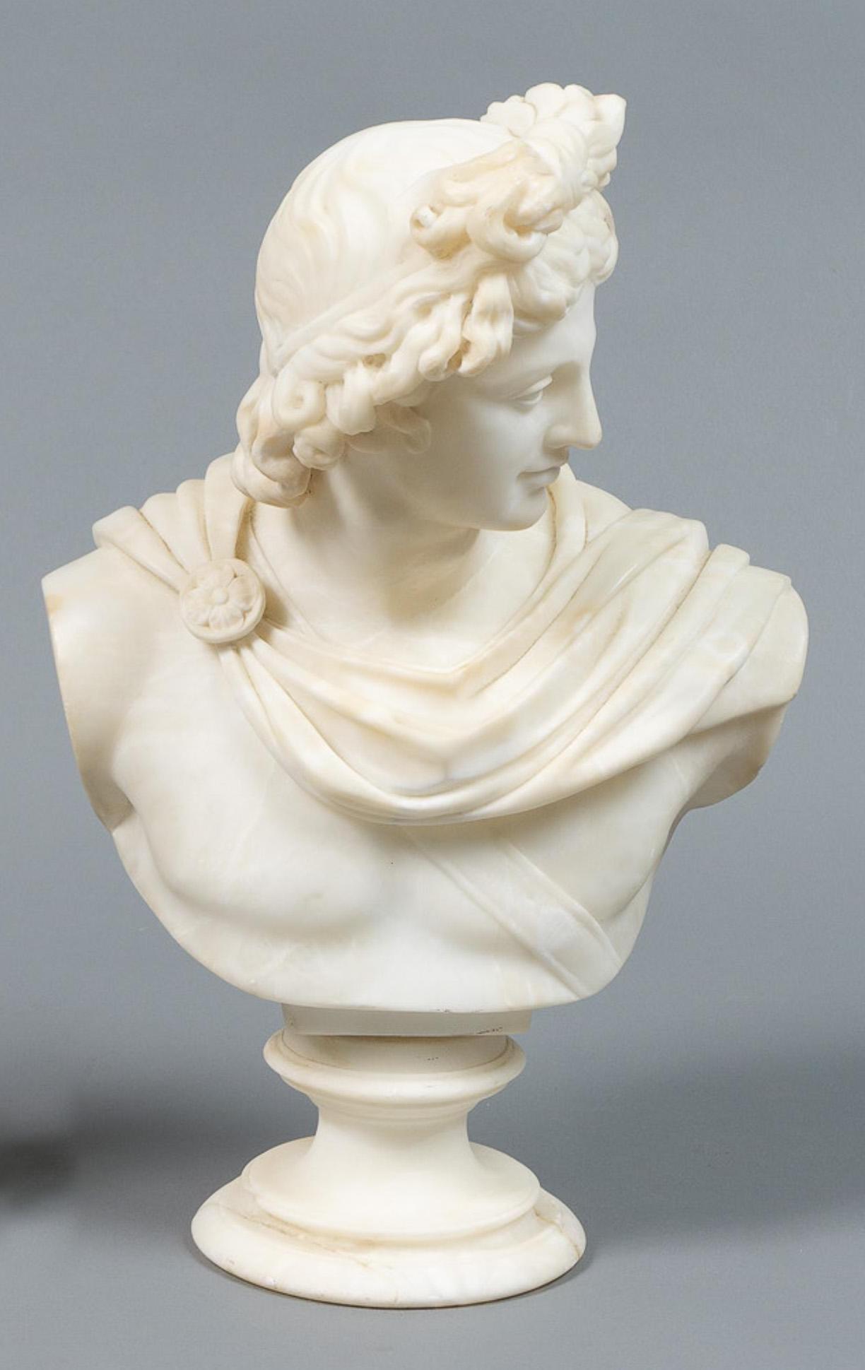 Classical Bust, Alabaster (1 of 4)