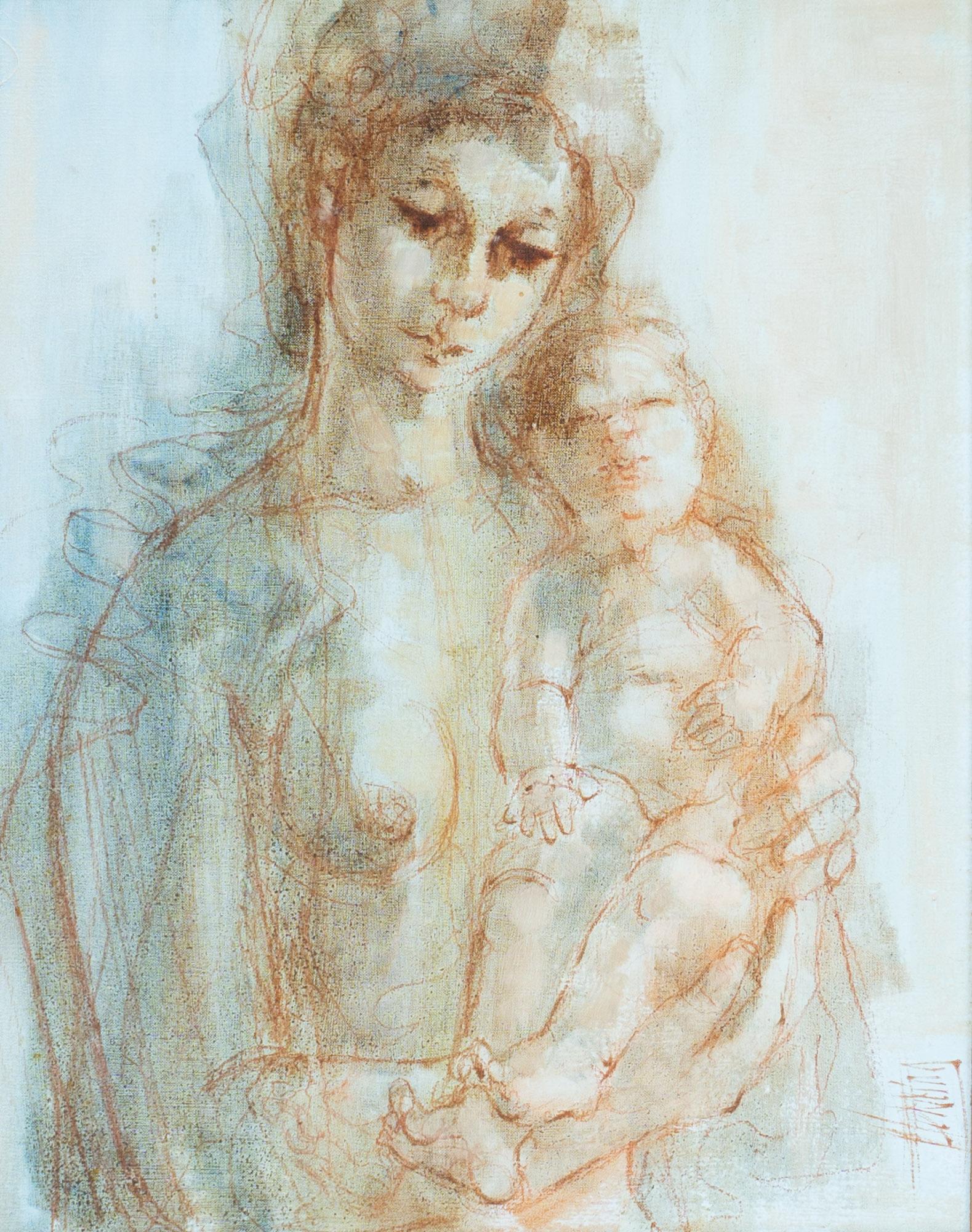 Mother and Child, Oil on Canvas (1 of 4)