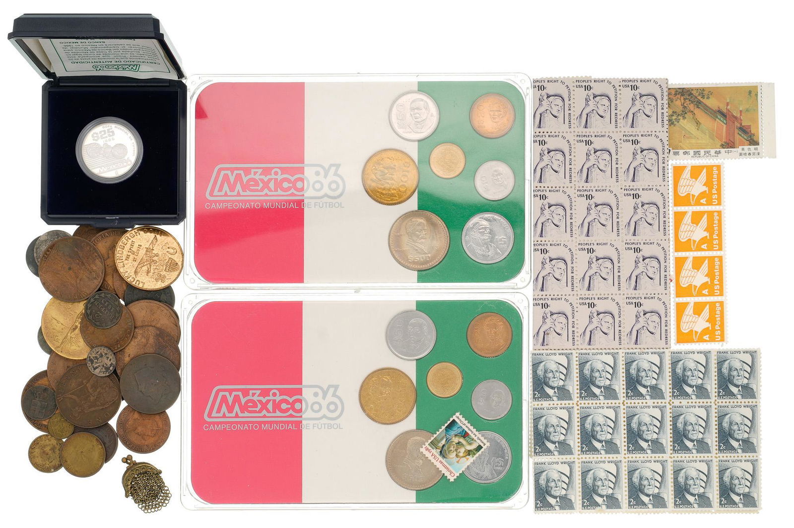 Collection of Coins, Stamps, Silver (1 of 2)