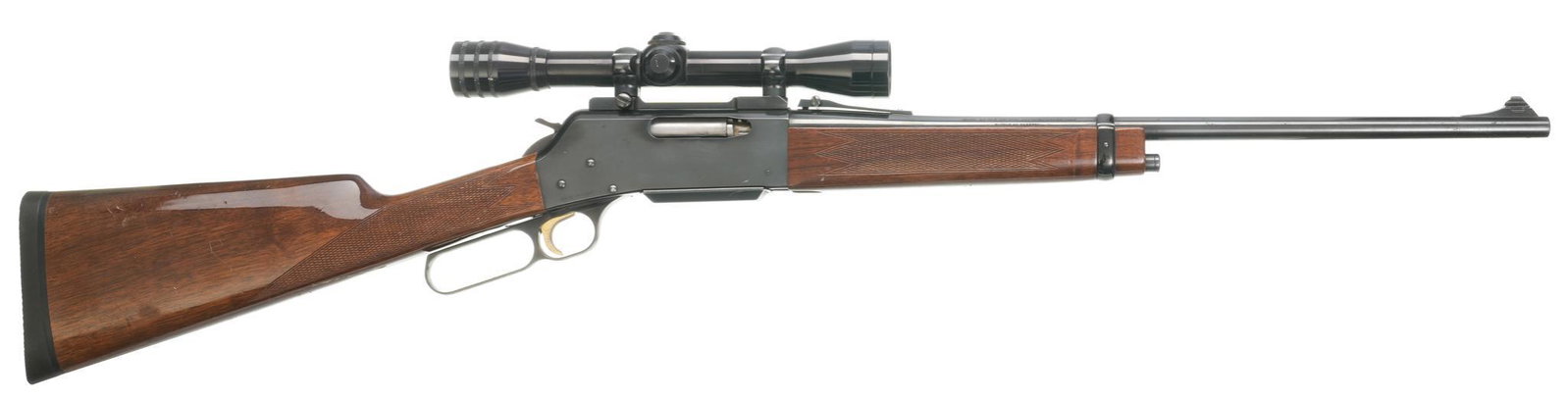 Browning BLR '81 .223Rem/5.56x45mm Lever-Action Rifle: Serial: 22729PV227 Manufacturer: Browning (Miroku, Japan) Model: BLR '81 Short Action Caliber: .223Rem/5.56x45mm Barrel length: 20" Condition: Very Good; wood stock has wear commensurate w/ age & use;