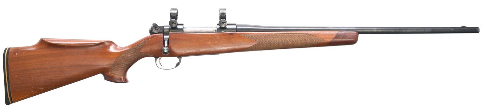 Sako Forester L57 Sporter .243 WIN Bolt-Action Rifle: Serial: 7393 Manufacturer: Sako Model: Forester Model Sporter (L57 action) Caliber: .243 WIN Barrel length: 23" Condition: Fair; wood stock has fair amount of handling marks & wear; loss of blue finis