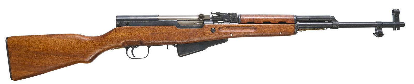 Chinese Norinco SKS 7.62x39mm Semi-Auto Rifle: Serial: 10206363P Manufacturer: Norinco KSI, China (c.1965) Model: SKS Caliber: 7.62x39mm Barrel length: 20.5" Condition: Good; wood stock has light handling marks; barrel & receiver blue finish has l