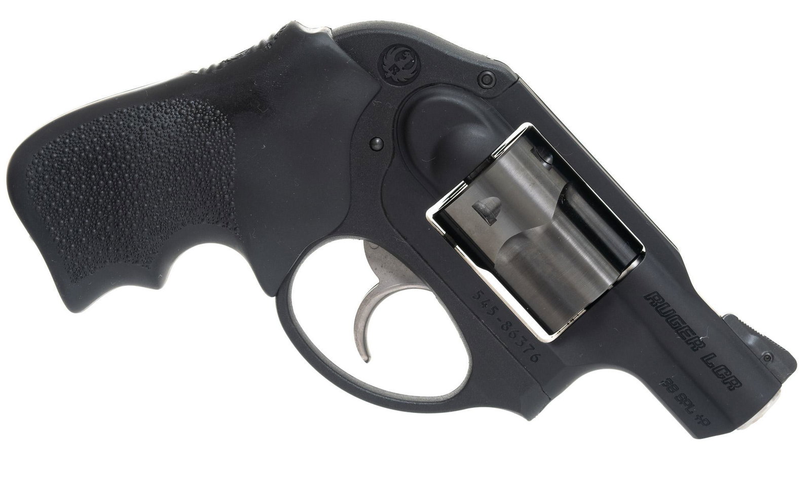 Ruger Model LCR .38SPL +P DAO Revolver: Serial: 545-86376 Manufacturer: Ruger Model: LCR Caliber: .38 SPL +P Barrel length: 1.875" Condition: Excellent/Like New; almost no signs of wear/use; bore is very good & bright Includes: LCR soft cas