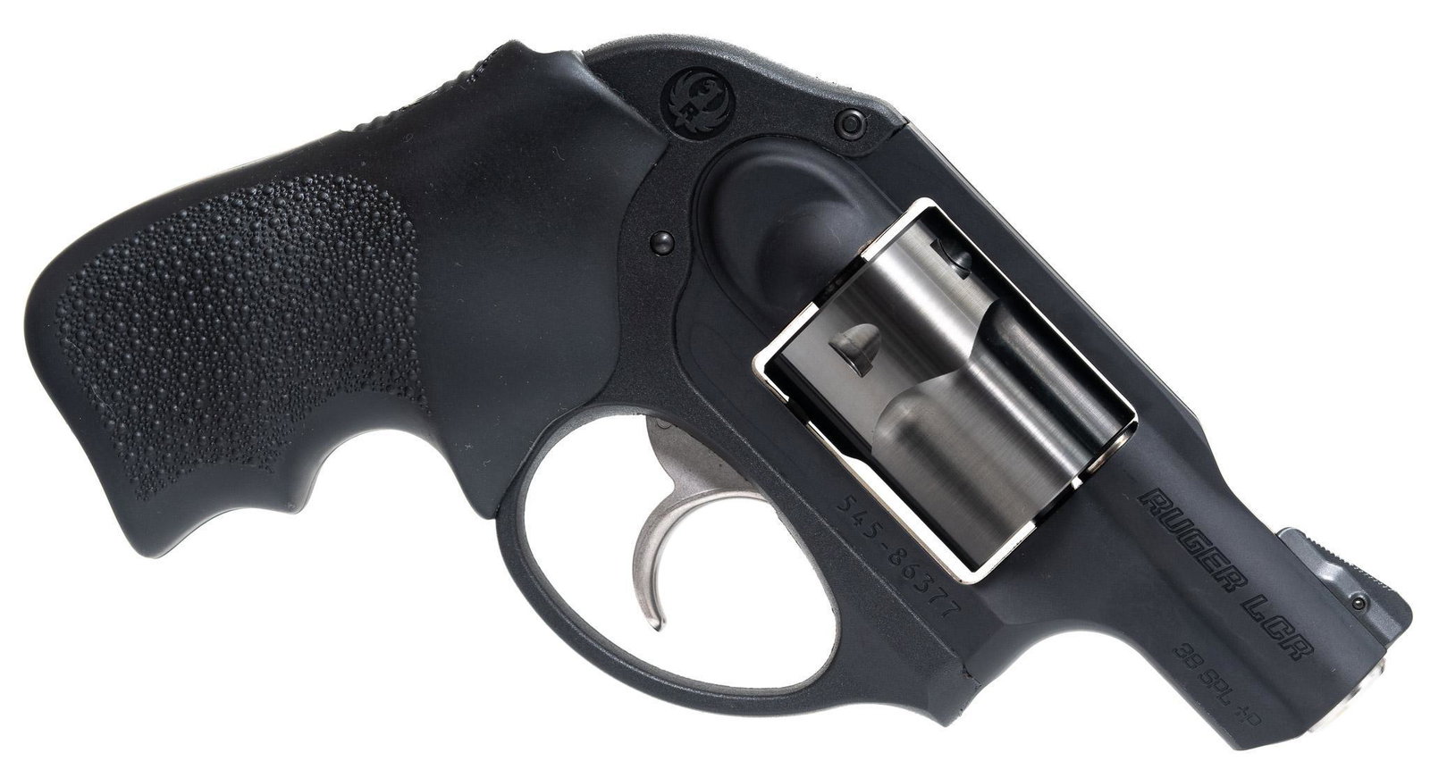 Ruger Model LCR .38SPL +P DAO Revolver: Serial: 545-86377 Manufacturer: Ruger Model: LCR Caliber: .38 SPL +P Barrel length: 1.875" Condition: Very Good; little to no signs of wear to frame or grips; bore is good & bright, but does have some