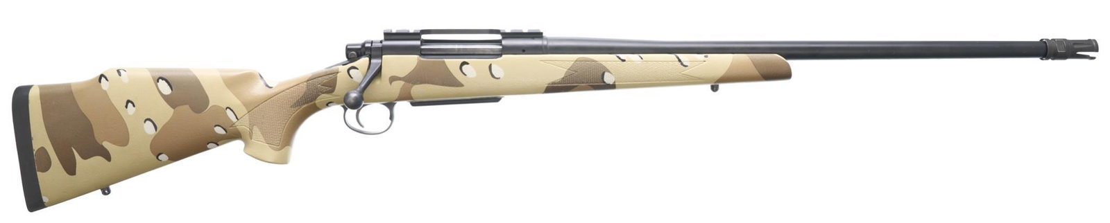 Custom Remington 700 .300WIN MAG Bolt-Action Rifle: Serial: S6402237 Manufacturer: Remington Model: Custom 700 Caliber: .300WIN MAG Barrel length: 24" Condition: Good; synthetic stock has light handling marks; barrel & receiver have light handling mark