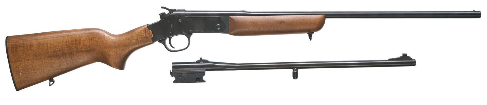 Rossi S41 .22LR/410 Bore Combo Youth Rifle/Shotgun: Serial: SP227263 Manufacturer: A. Rossi S.A. Model: S41 Combo Youth Caliber: .22LR/ 410 bore Barrel length: 18.5" .22LR & 22" 410 Condition: Very Good; light handling marks in wood stock; light handli
