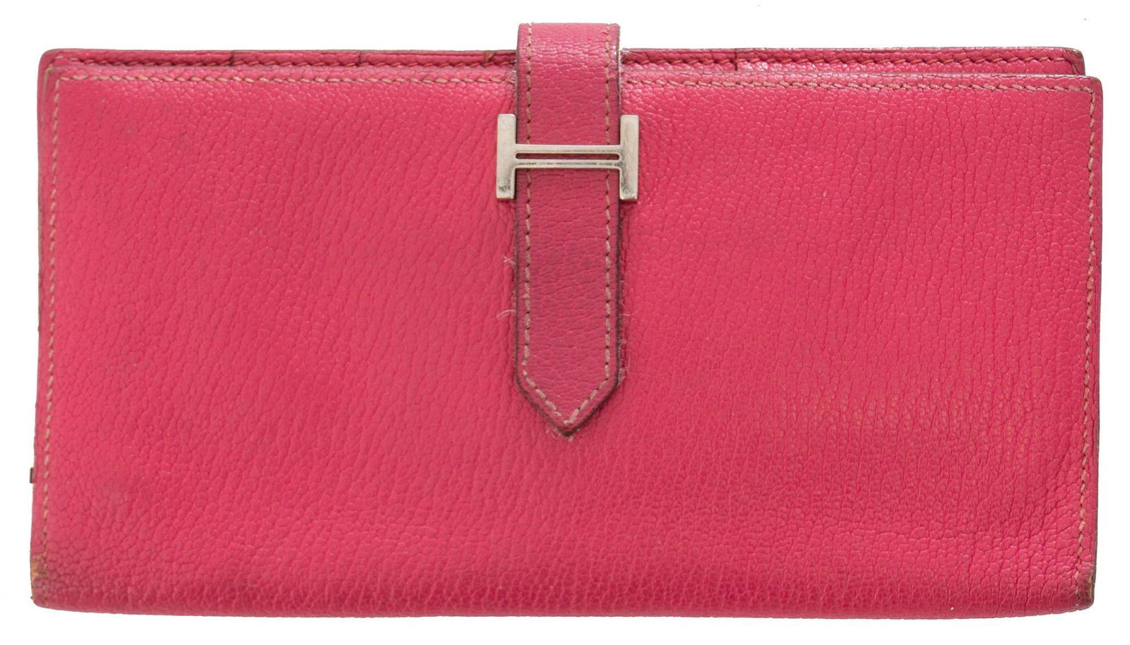Hermes Bearn Pink Chevre Wallet (1 of 5)