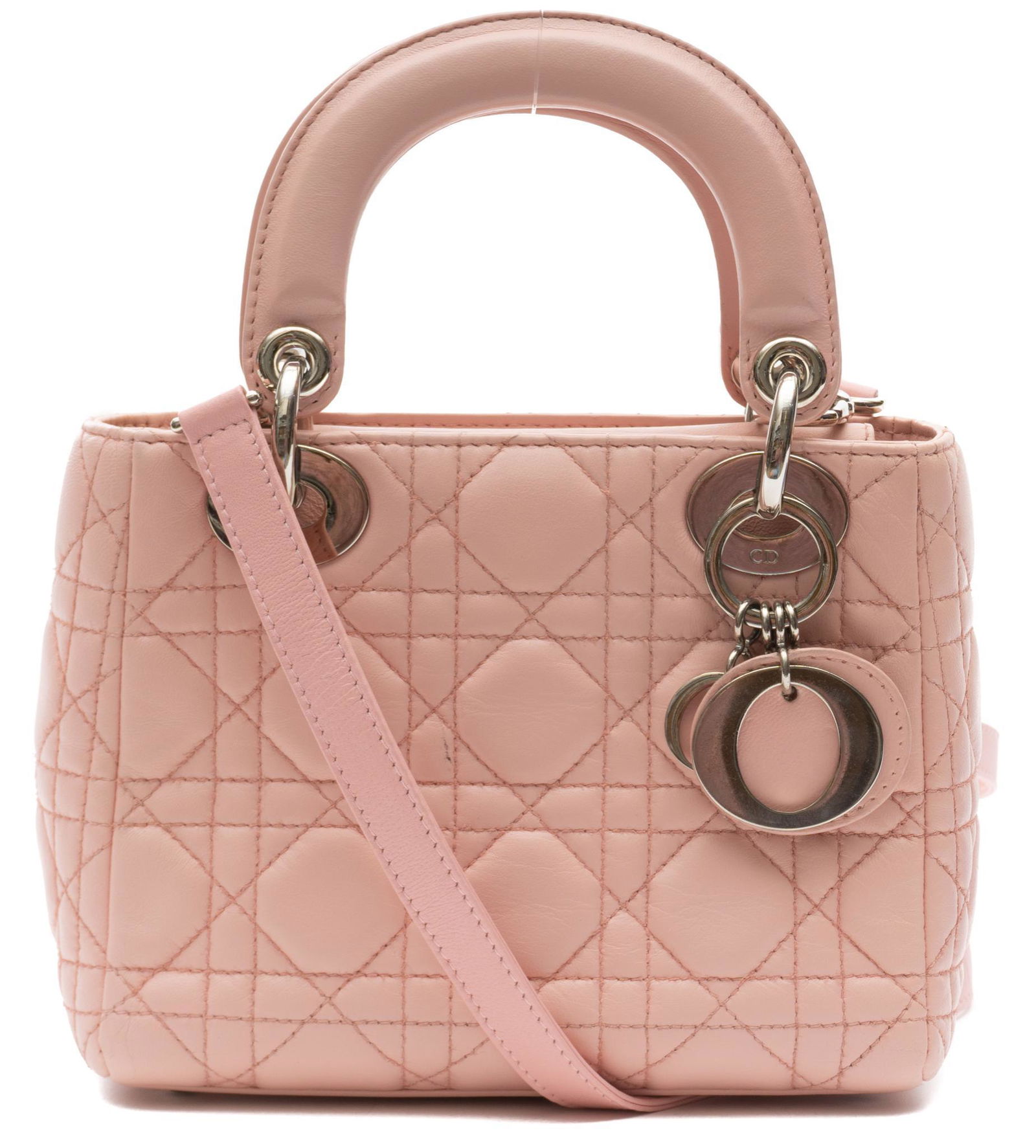 Lady Dior Pink Leather PM Handbag (1 of 10)
