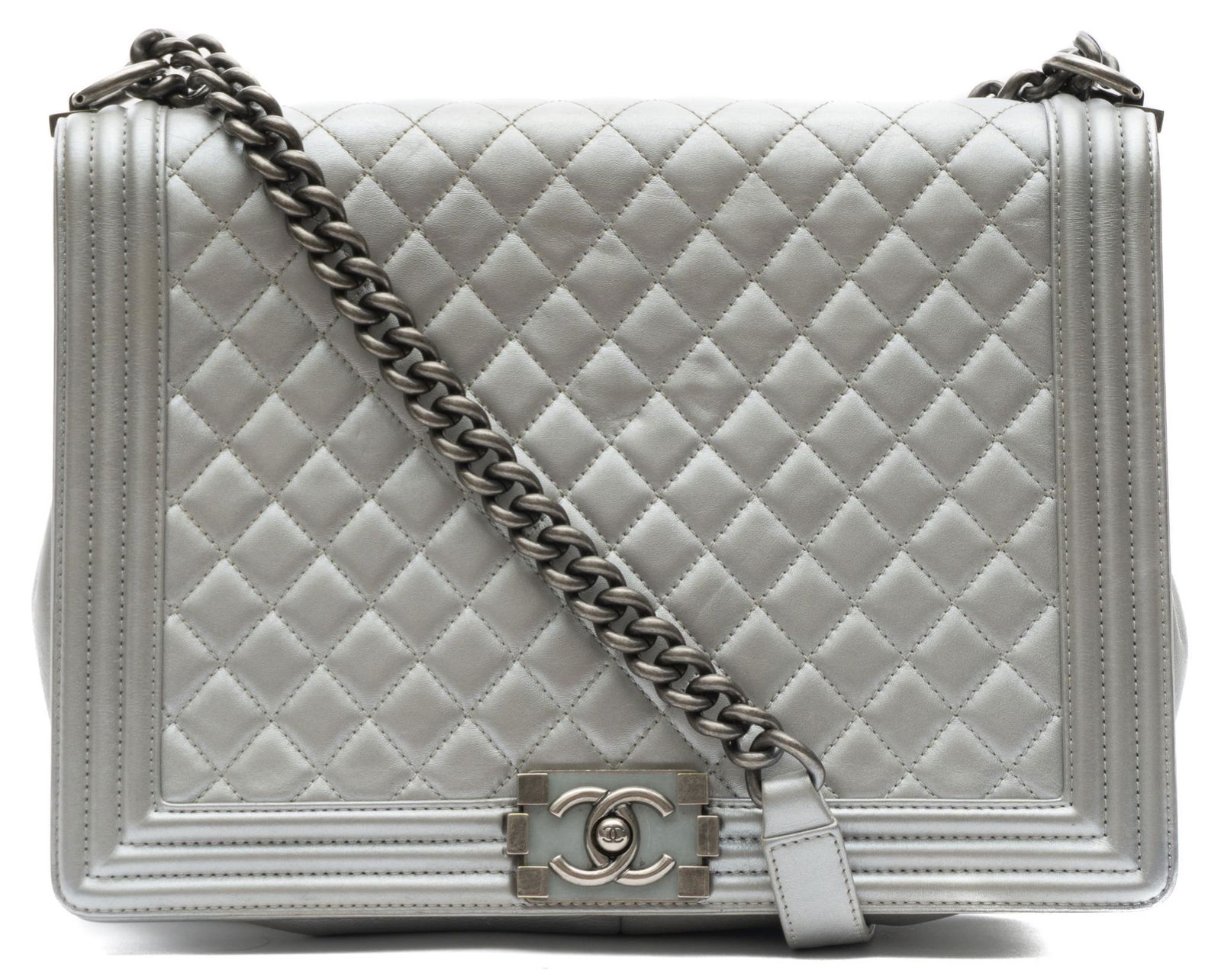 Chanel Boy Flap Lambskin Large Shoulder Bag (1 of 9)