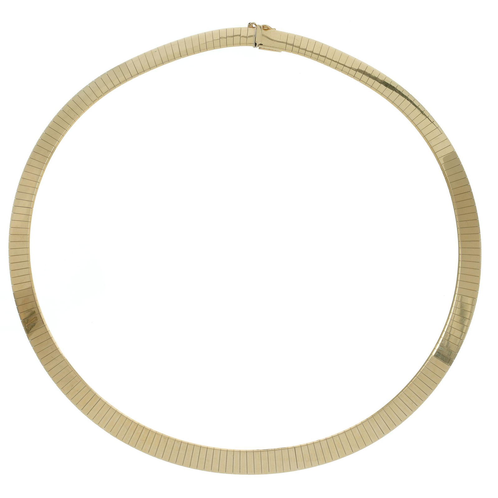 Italian 14k Gold Omega Collar Necklace (1 of 3)