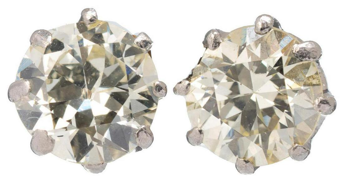 2ctw Diamond Stud 14K White Gold Earrings (1 of 4)