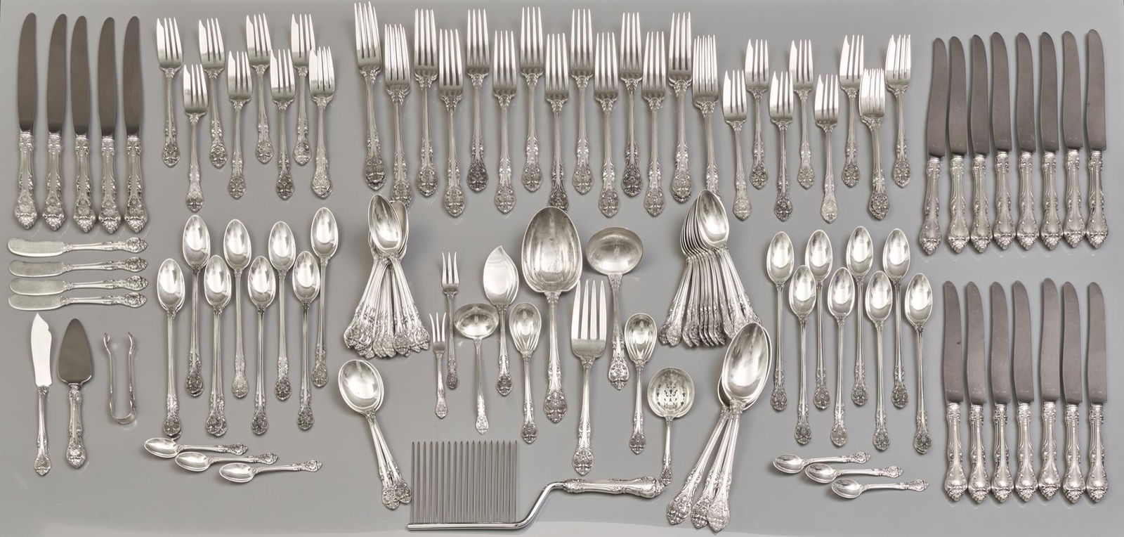 'King Edward" by Gorham Sterling Silver Flatware 144 pc (1 of 5)