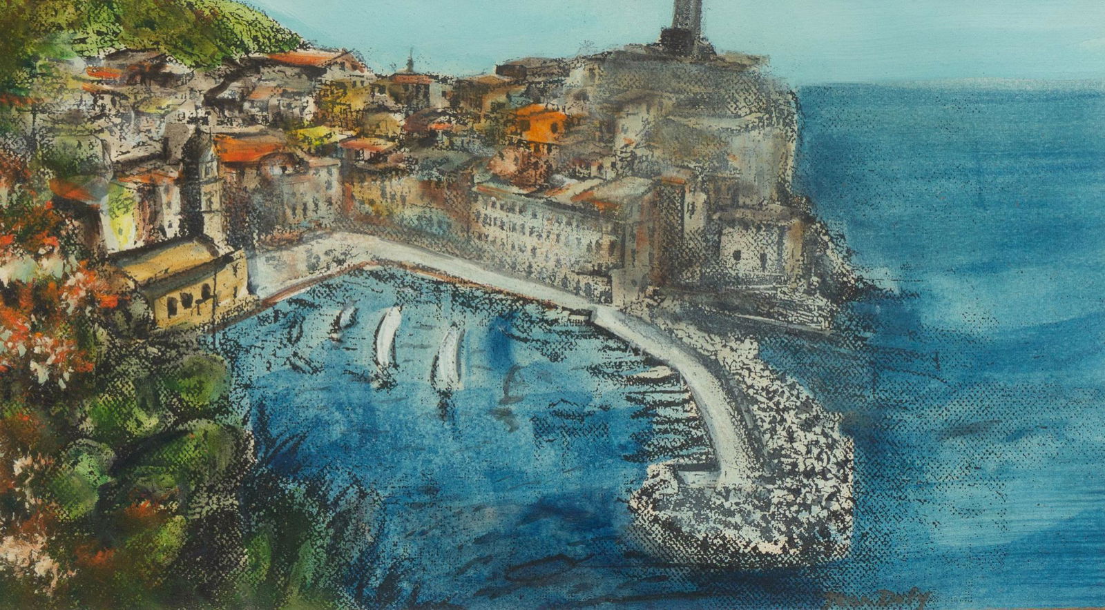 Jean Dufy (1888-1964), Amalfi Coastline (1 of 4)