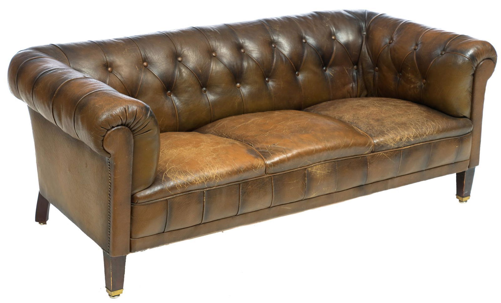Chesterfield Leather Sofa (1 of 3)