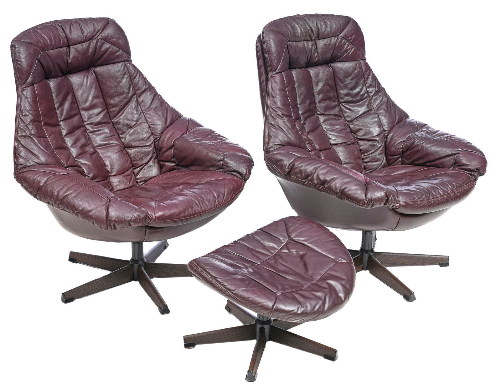 Pair of Leather Reclining Armchairs and Leather (1 of 3)