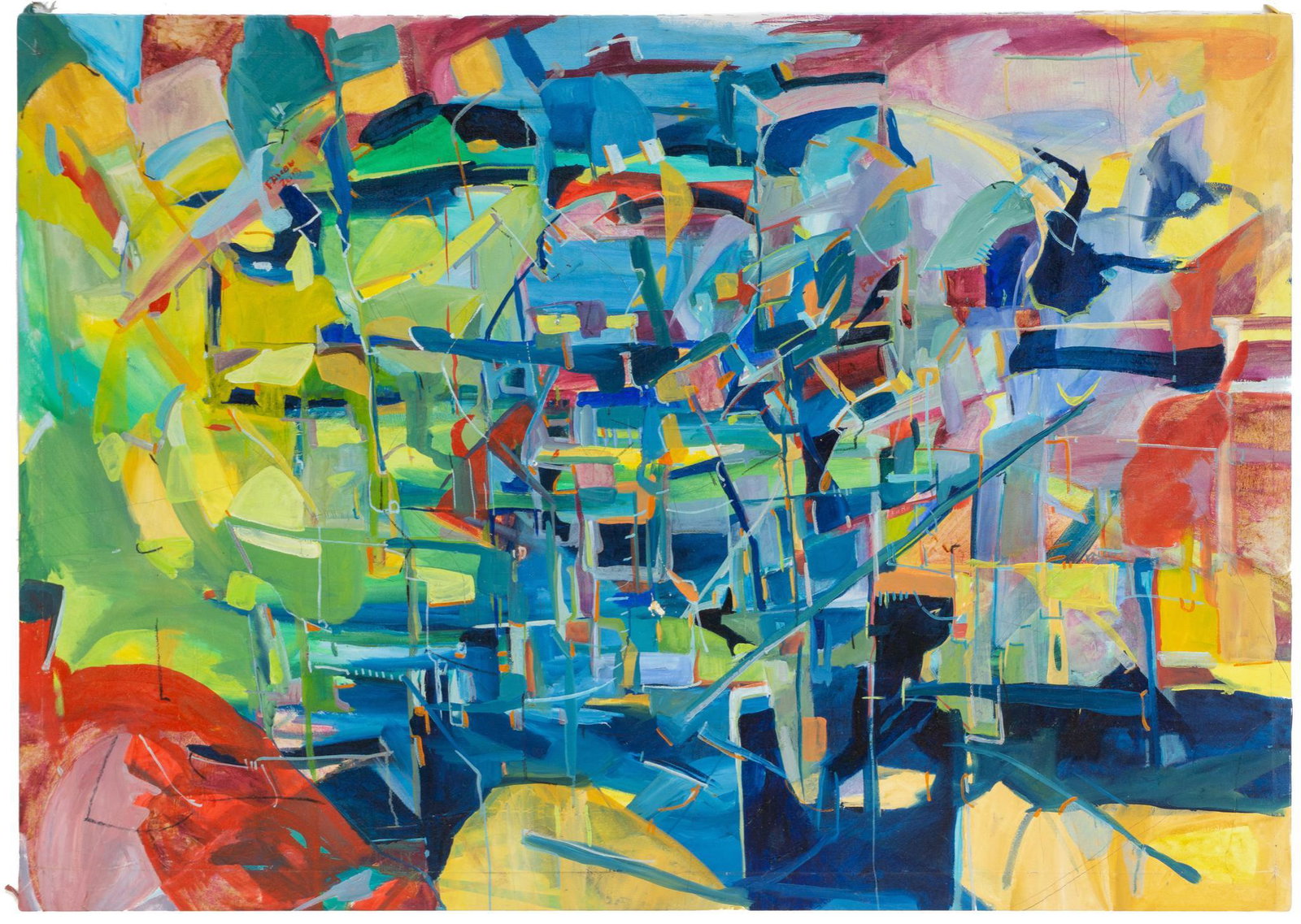 AdriaÂ¡n Jesus Falcon (b. 1972, TX) "Sun Rats": Adrian Jesus Falcon (b. 1972, TX), titled "Sun Rats", oil on canvas, unframed 45"h x 62.5"w Provenance: A San Antonio, Texas, collection We happily provide seamless shipping services on everything we 