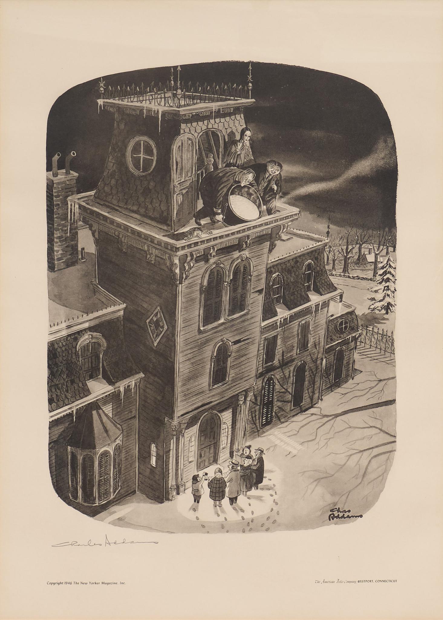 Charles Addams (1912-1988), Christmas Carollers (1 of 5)