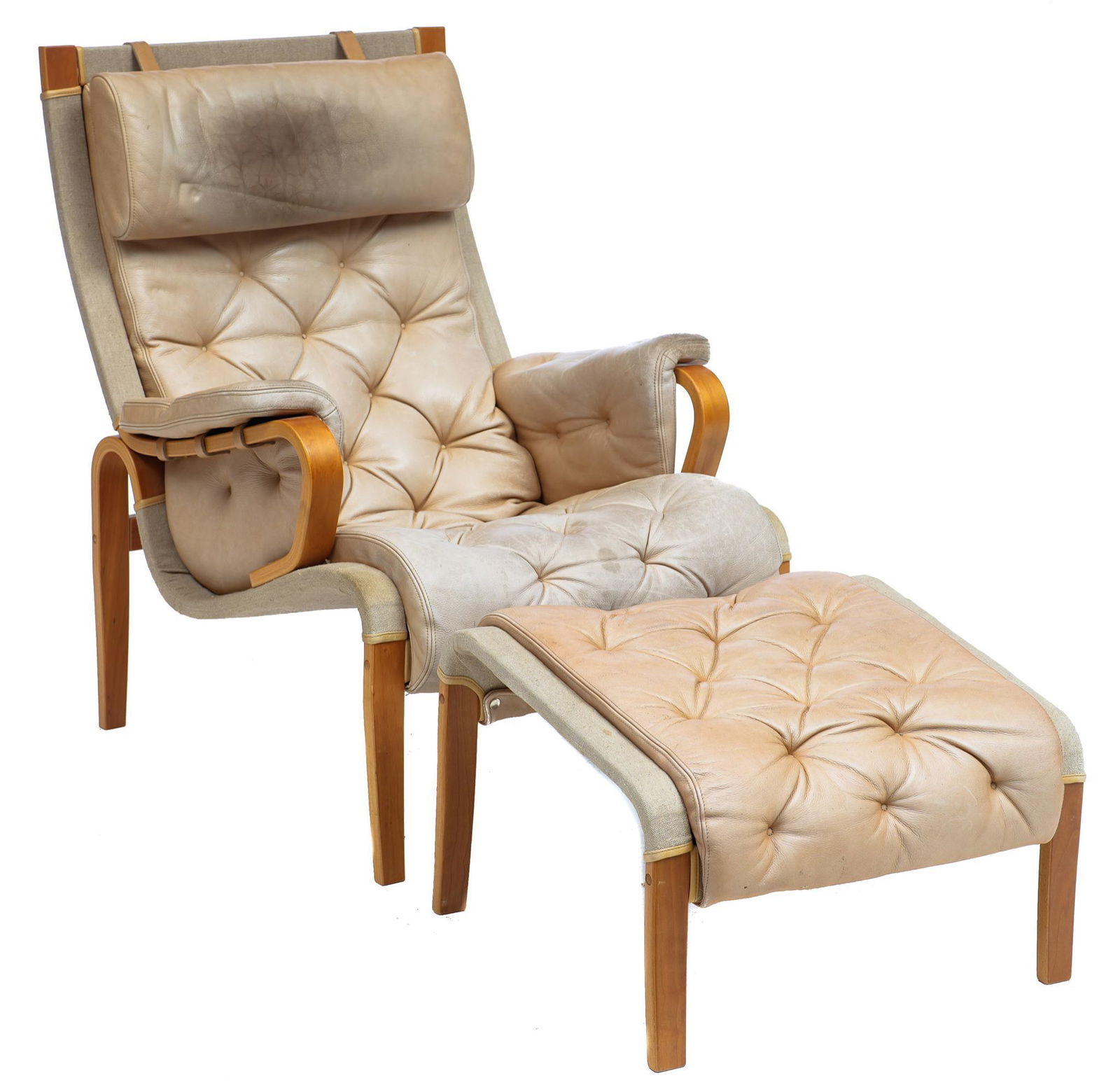 Danish Mid-Century Arm Chair and Ottoman (1 of 6)