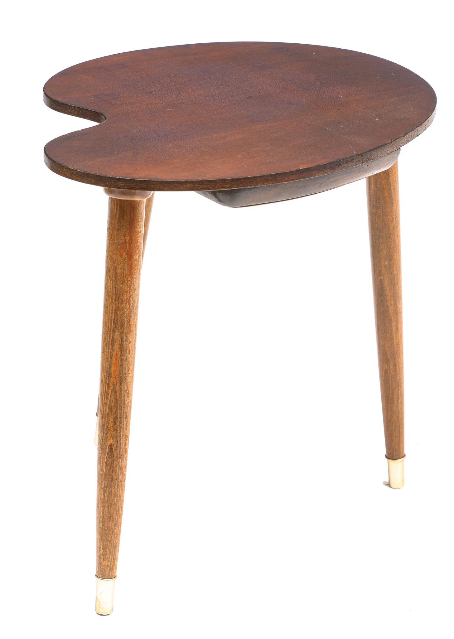Danish Mid-Century Artist Palette Side Table (1 of 4)