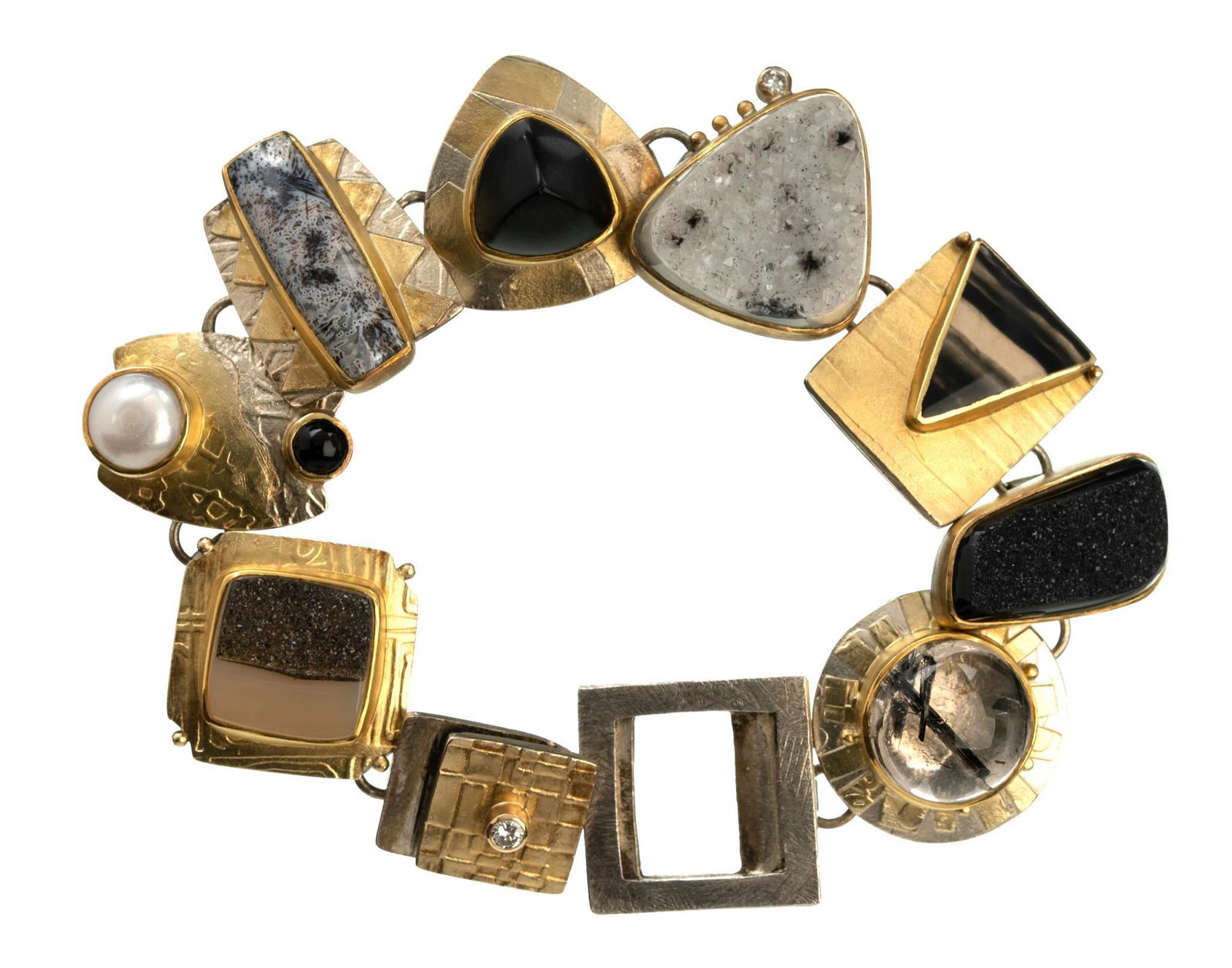 Sydney Lynch Sterling Silver 18k Gold Gemstone Bracelet (1 of 4)