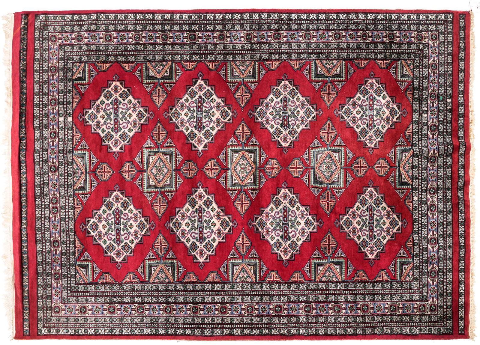 Handwoven Moud Style Rug, 8'10" x 6'3" (1 of 2)