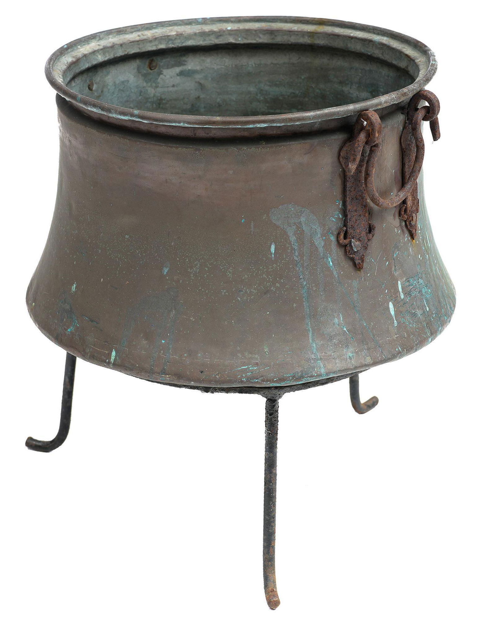 Rustic Copper Cauldron with Stand (1 of 6)