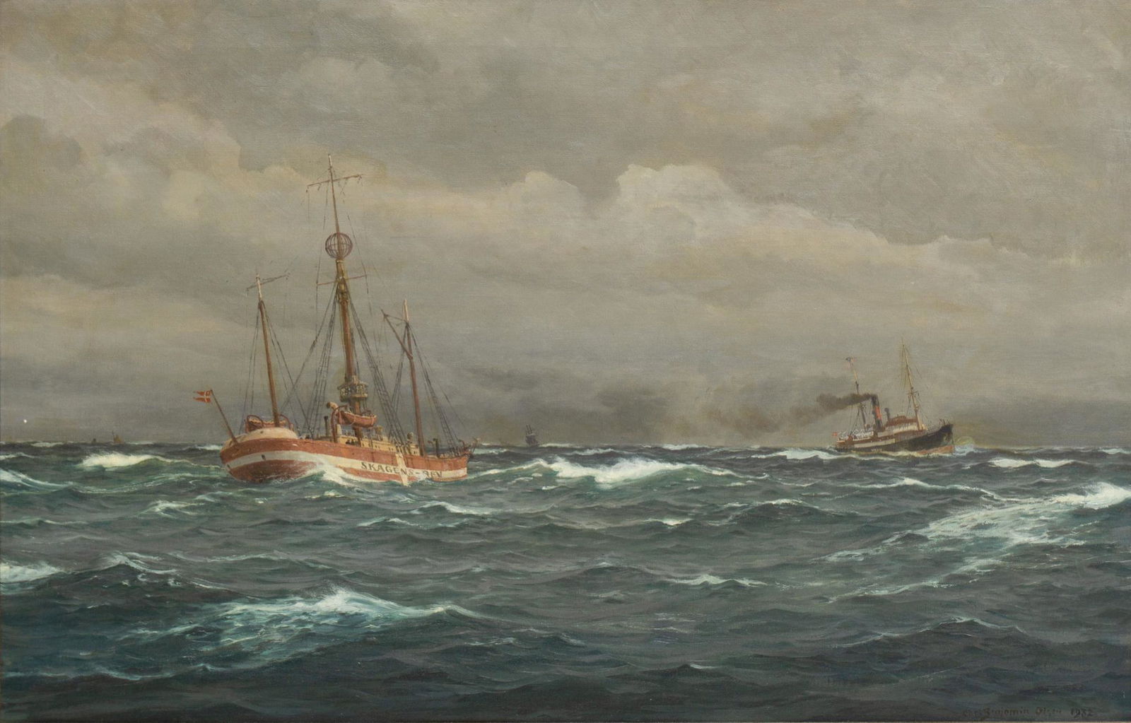 C. Benjamin Olsen, Nautical Scene, 1932 (1 of 4)