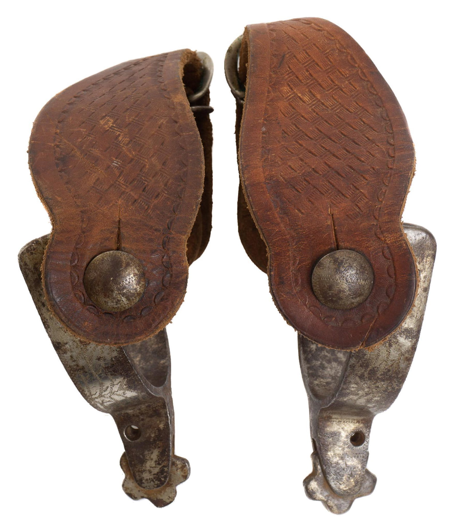 Wally Boone (San Angelo, TX) Paddy Ryan Spurs: Wally Boone (San Angelo, Texas) Paddy Ryan style spurs, circa 1930s 4.5"w x 8"d/ each Provenance: An Alamo Heights, Texas collection We happily provide seamless shipping services on everything we sell
