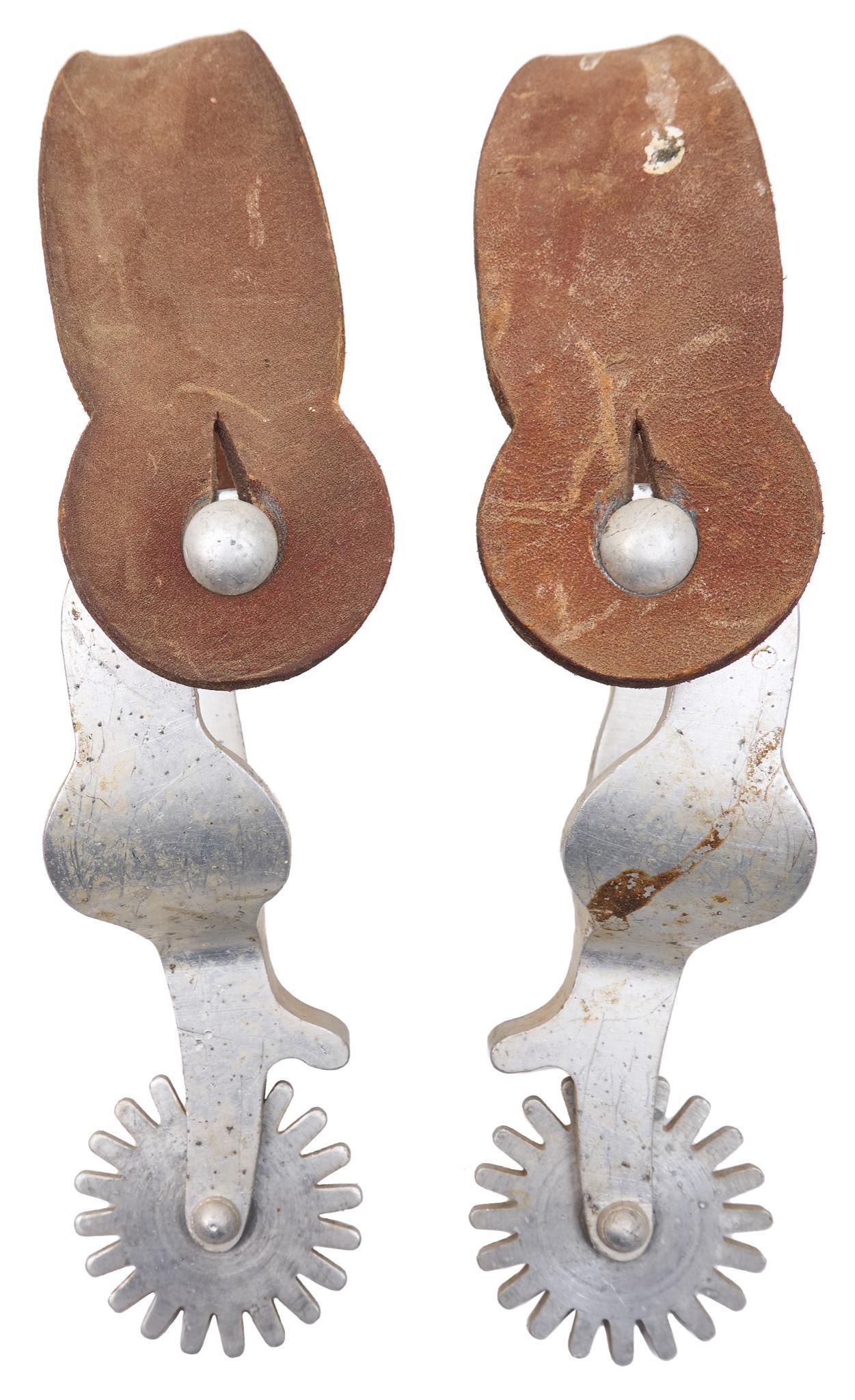 1940s "Barn Find" Airplane Metal Spurs: 1940s "barn find" airplane metal spurs 10"w x 4"d/ each Provenance: An Alamo Heights, Texas collection We happily provide seamless shipping services on everything we sell. Please email us at shipping@