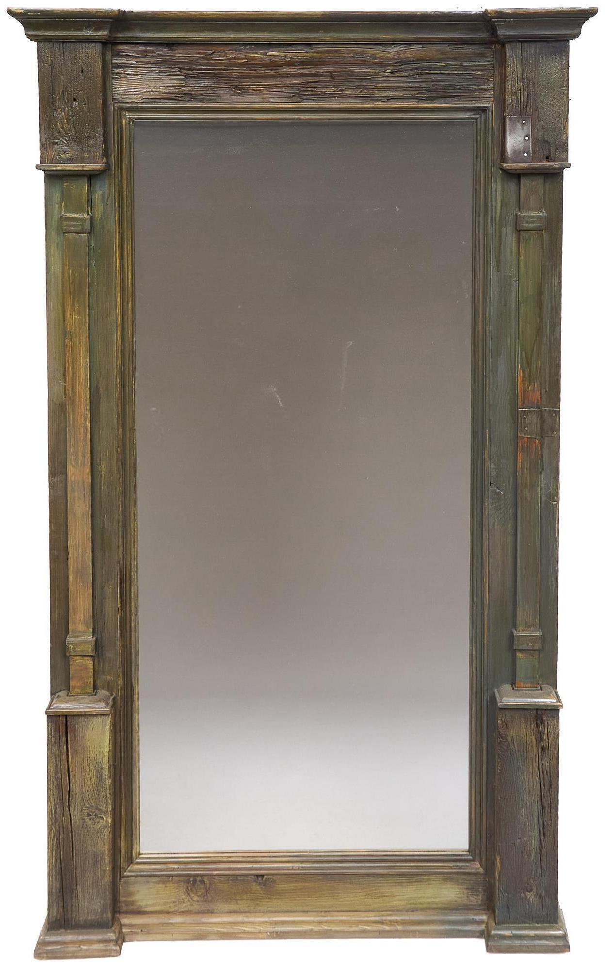 Rustic Full Length Mirror: Rustic wooden framed full length mirror 76"h x 41.5"w We happily provide seamless shipping services on everything we sell. Please email us at shipping@vogtauction.com or call 210-971-5750 for more i