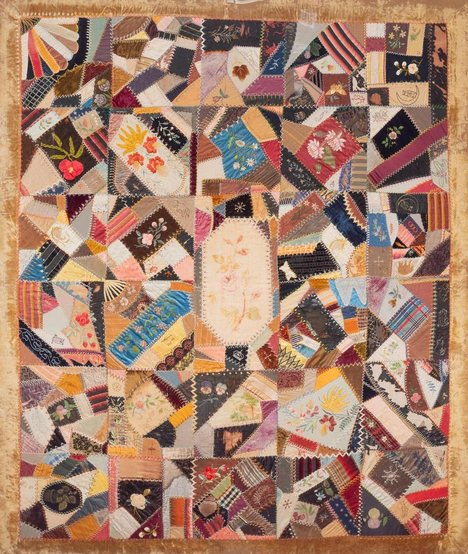 Framed Victorian Crazy Quilt (1 of 8)