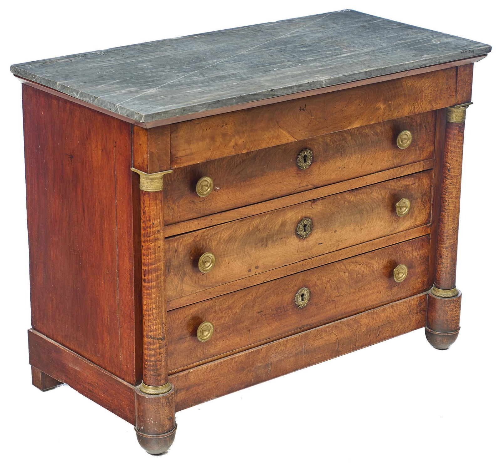 French Empire Style Marble Top Commode (1 of 6)