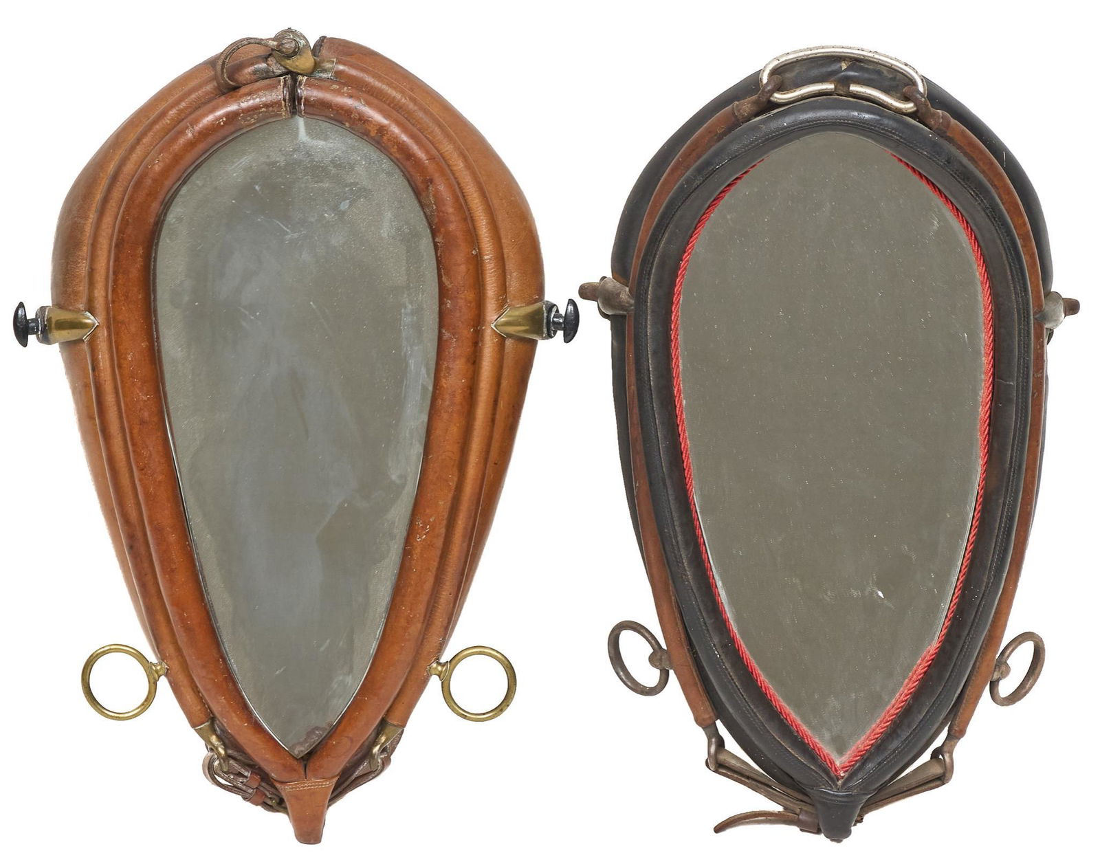 Pair of French Provincial Horse Collar Mirrors (1 of 3)