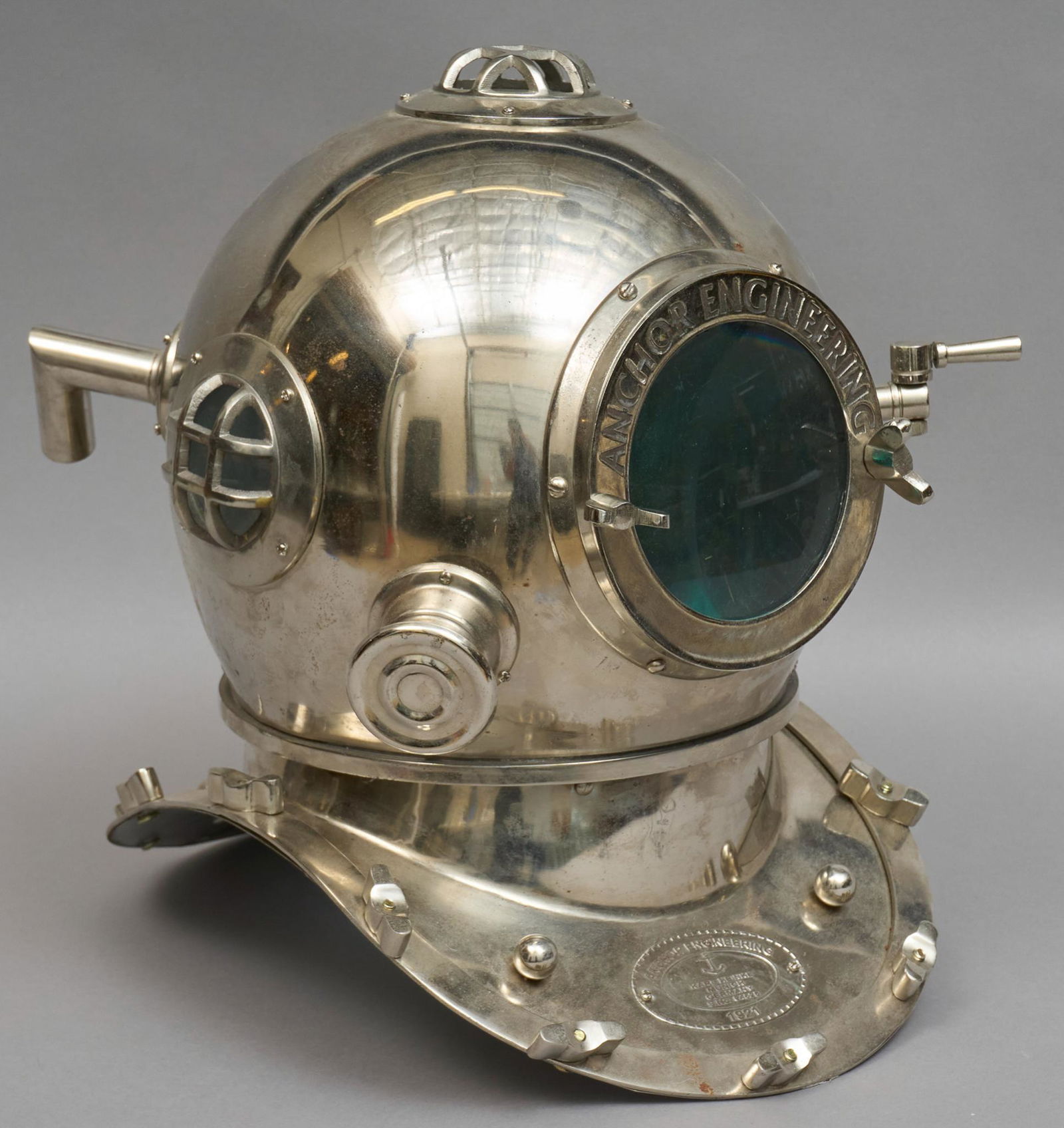 Vintage Chrome German Diving Helmet (1 of 4)