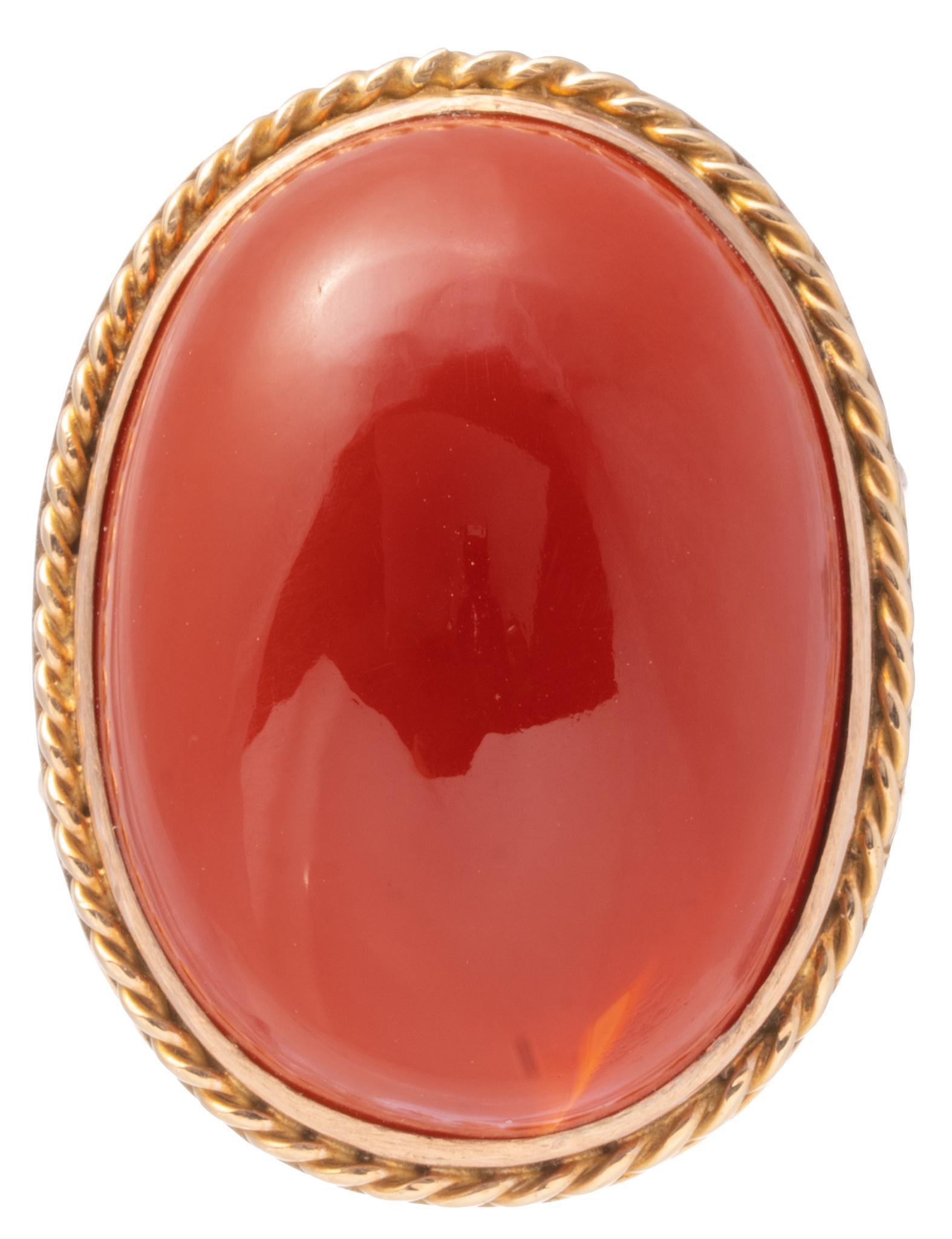 Mid Century Carnelian 14k Gold Ring (1 of 4)