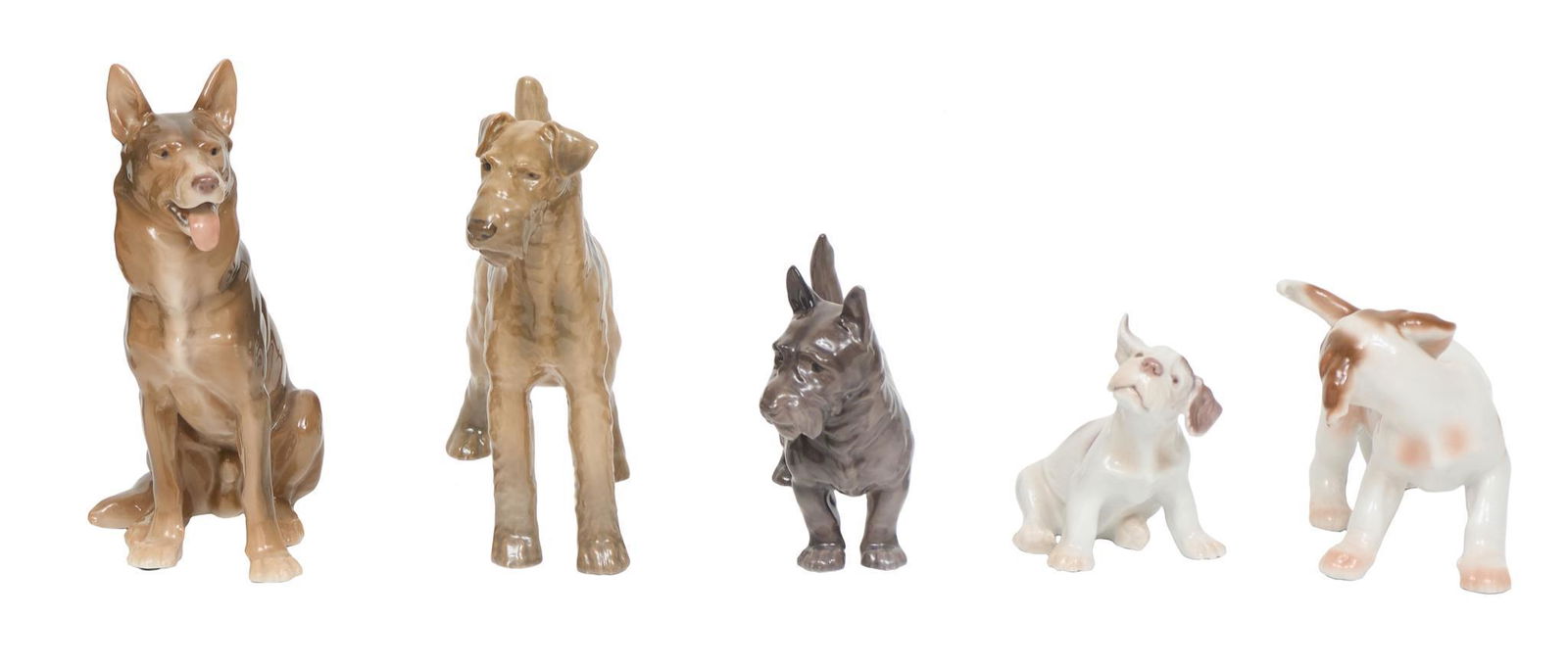Collection of 5 Bing & Grondahl Porcelain Dogs (1 of 10)