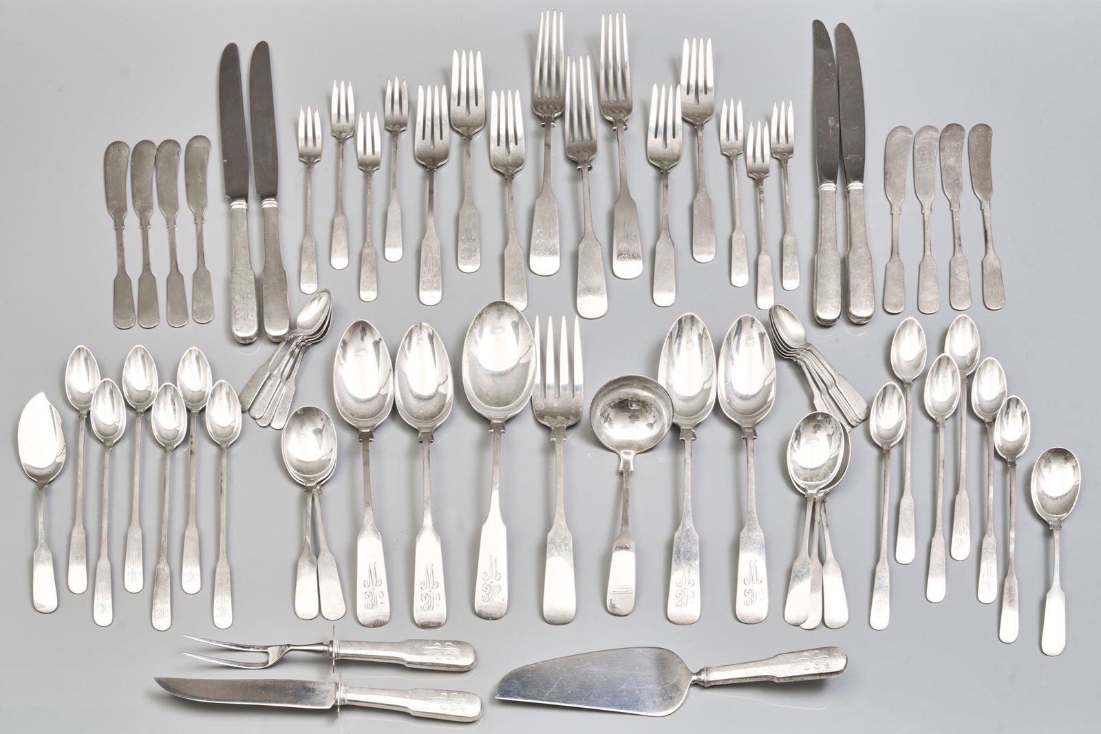 'Old English Tipt' Gorham Sterling Flatware set (1 of 5)