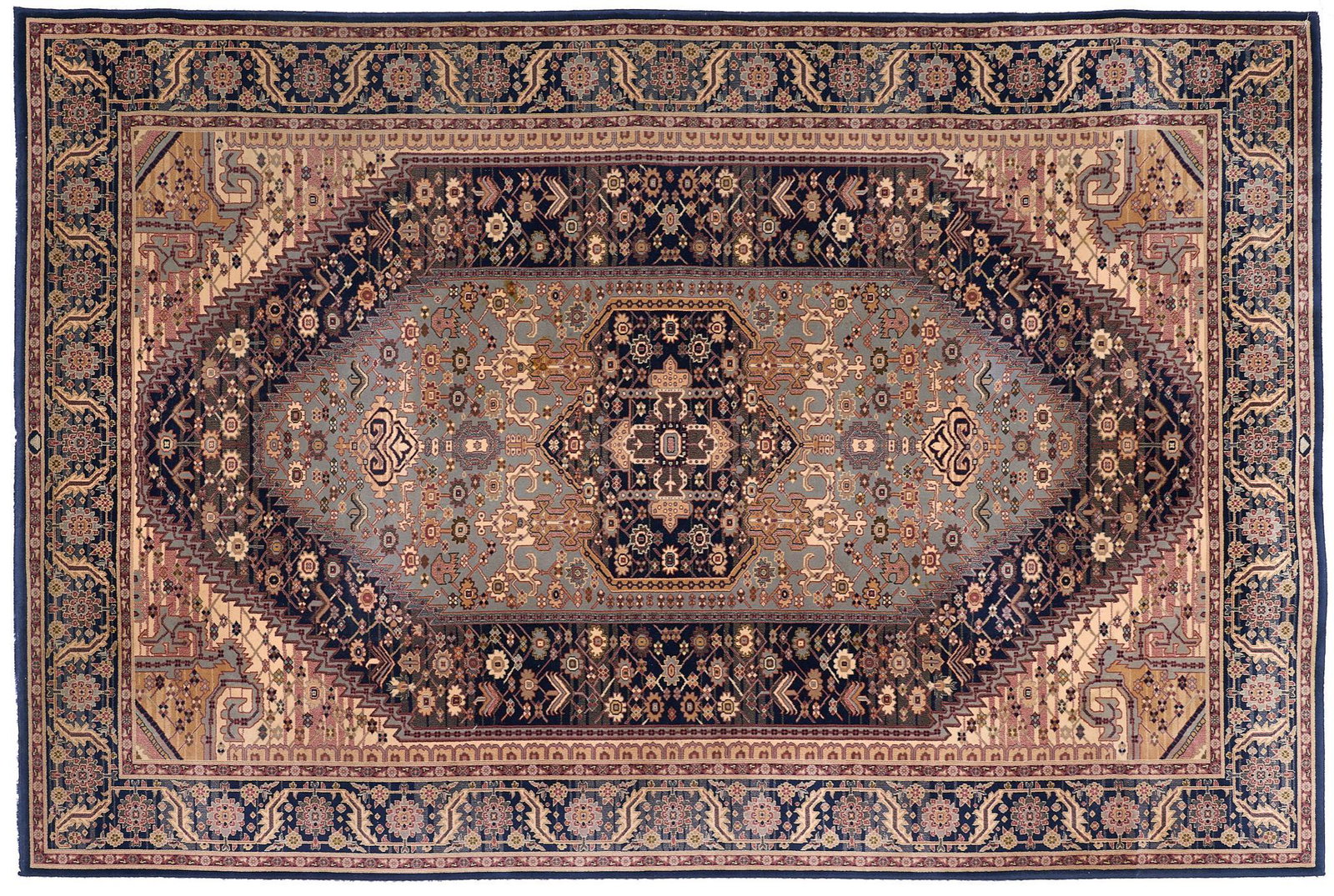Beluch Style Rug, 9'11" x 6'7": Beluch style estate rug, marked made in Belgium 9'11" x 6'7" We happily provide seamless shipping services on everything we sell. Please email us at shipping@vogtauction.com or cal