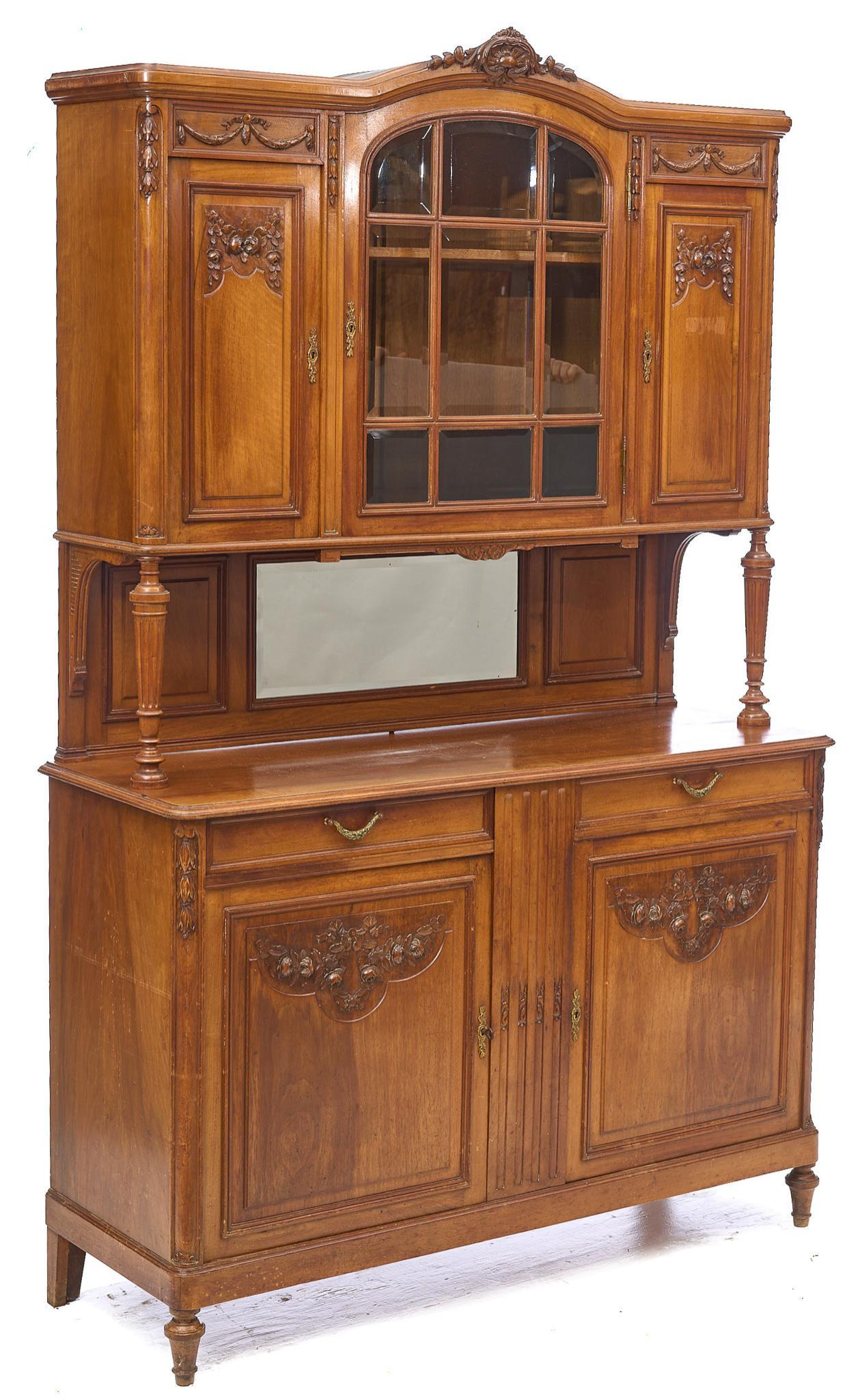 Neoclassical Step-Back Cupboard (1 of 4)