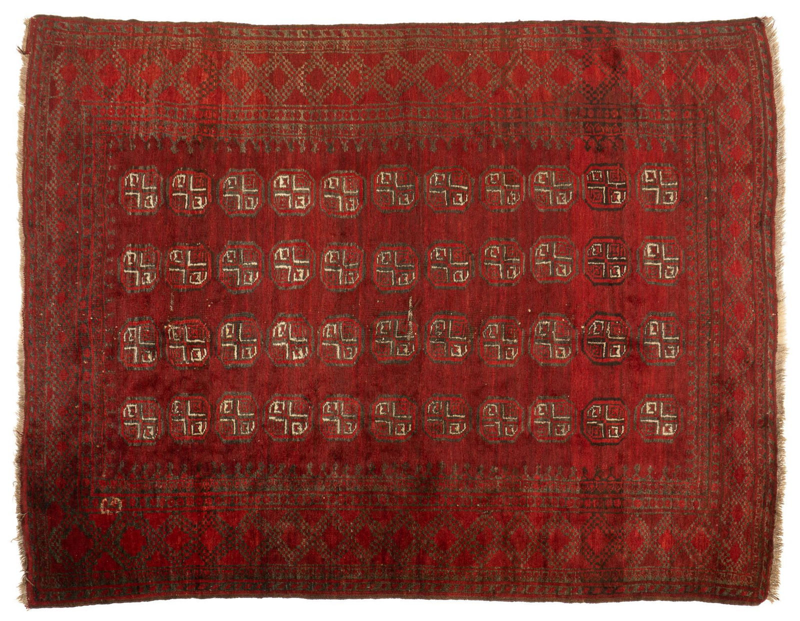 Handwoven Afghani Style Rug, 5'8" x 4'4" (1 of 3)