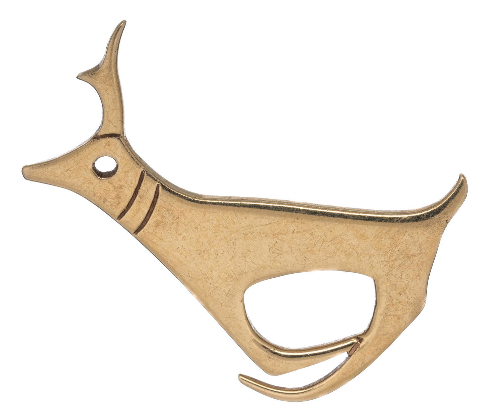 Retired James Avery 14k Gold Reindeer Pin (1 of 3)