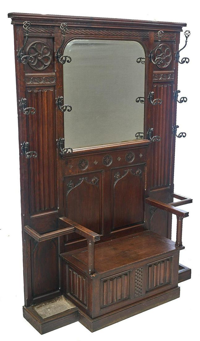 French Renaissance Style Hall Tree (1 of 6)